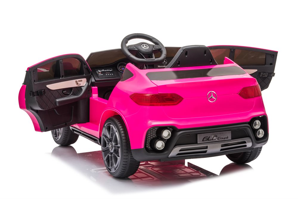 Mercedes GLC Coupé Rosa – Elbil för barn, 4x12V med EVA-däck och lädersäte