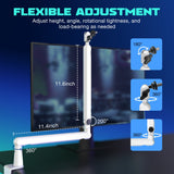 FIFINE BM88 Steady Full Metal High End Boom Arm Stand, White