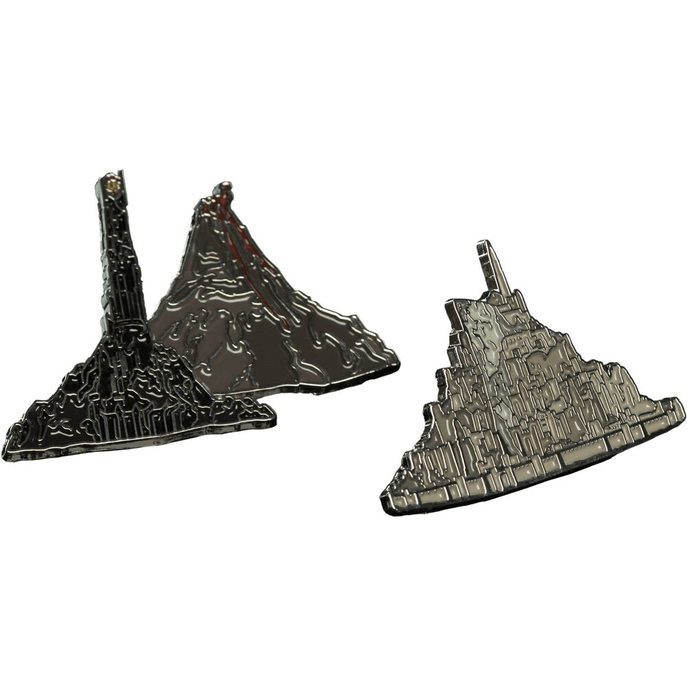 Weta Workshop The Lord of the Rings - Minas Tirith &amp; Mount Doom Pin Set of 2