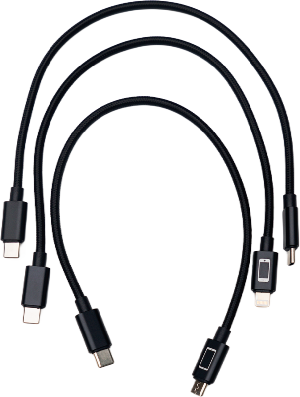 RC3 Cable kit (Type-C-Micro, Type-C-Type-C, Type-C-lightning.)