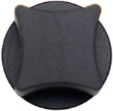 Aluminium plug/cover with rubber band