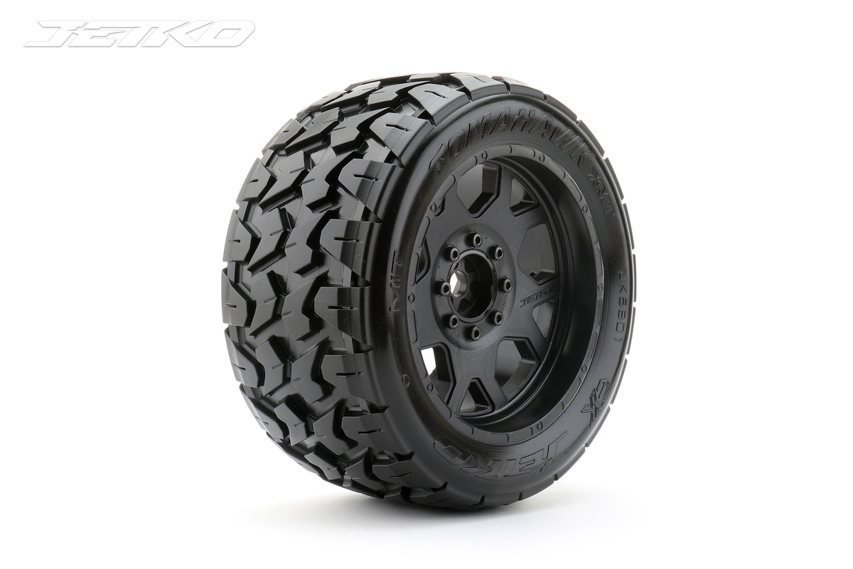 Jetko EX Tyre Tomahawk Belted XMT Black Wheel TRX Xmaxx Kraton (2)