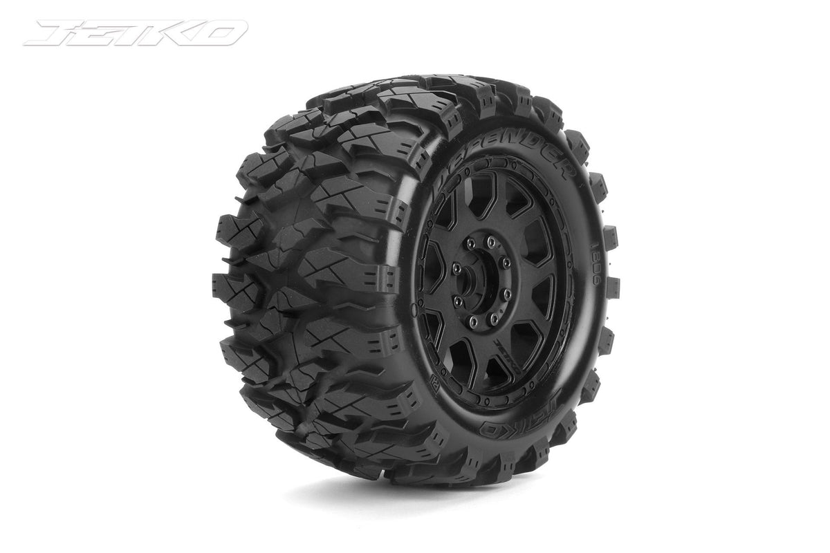 Jetko EX Tyre MT Defender Belted 3.8" 17mm-12mm Black Wheel