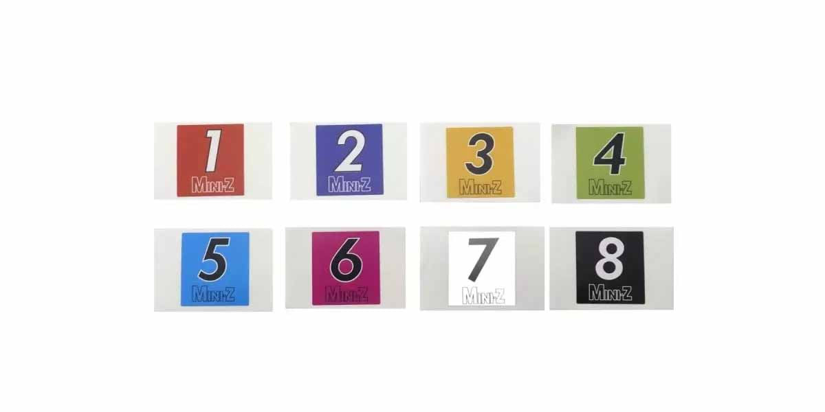 Kyosho Mini-Z Car Number (No.1-8) 50 Sets