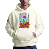 Rick and Morty hoodie off-white, L