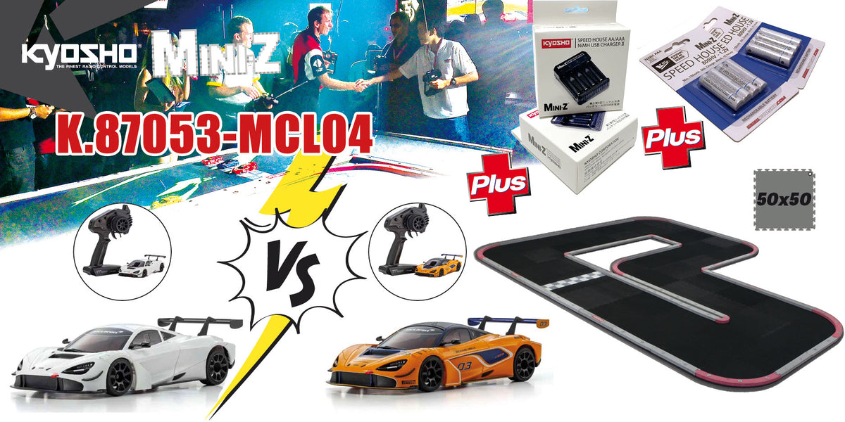 Kyosho Grand Prix Circuit 50 Mini-Z McLaren 720S MR04 Battle ReadySet