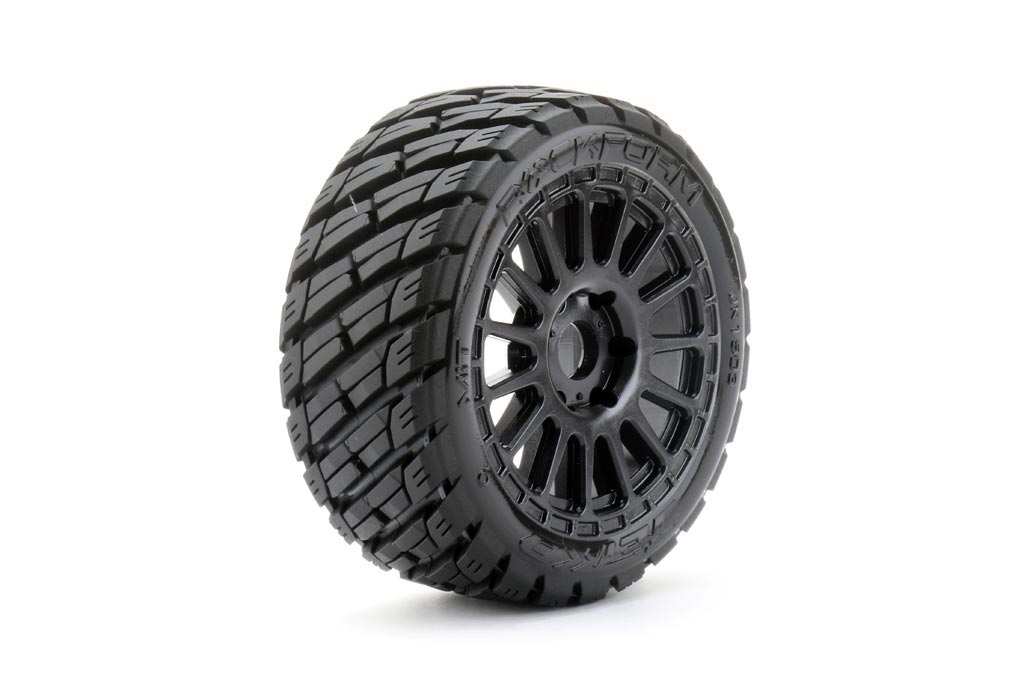 Jetko EX Rockform 1:8 Rallye Belted Tyre Black Wheels 17mm Hex (2)