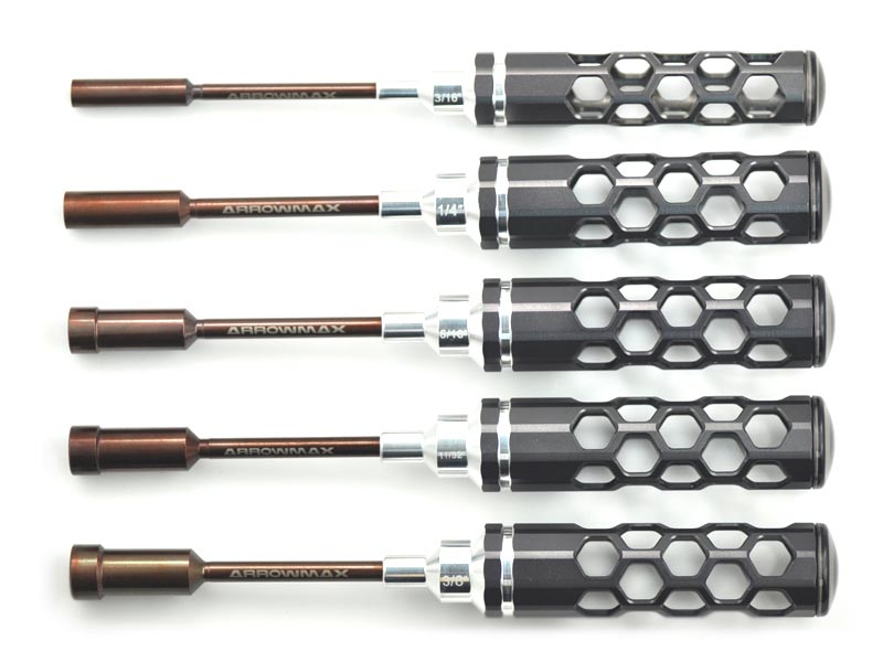 ARROWMAX AM458801 - NUT DRIVER SET US X 100MM  5PCES  HONEYCOMB
