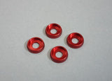 AUTOMODEL AMR-027R - M4 Flat Head Washer 4 Red