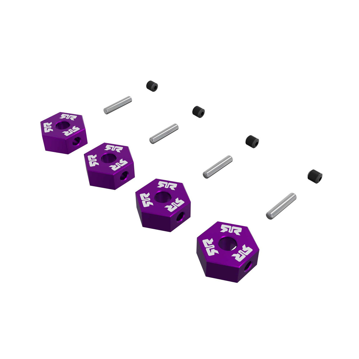 12mm Wheel Hex set (Metal) 4pcs- Purple