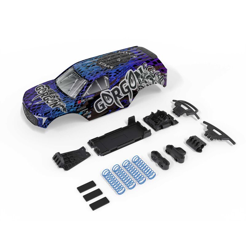 ARRMA 1/10  GORGON Painted Decaled Trimmed Body Set (Blue/Black)