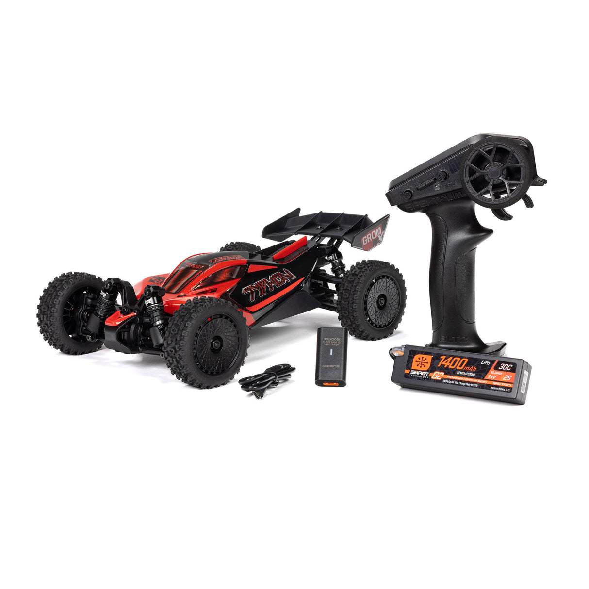 1/14 TYPHON GROM 223S DSC 4X4 RTR Brushless Buggy (Battery & Charger Included), Red