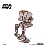 UGEARS Star Wars AT-ST Walker – 3D træbyggesæt med gangmekanisme (370 dele)