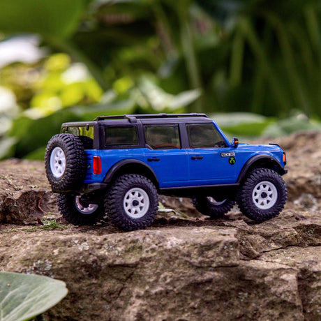 1/30 SCX30 Ford Bronco 4X4 RTR Brushed Rock Crawler (Battery & Charger Included), Blue