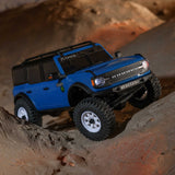 1/30 SCX30 Ford Bronco 4X4 RTR Brushed Rock Crawler (Battery & Charger Included), Blue