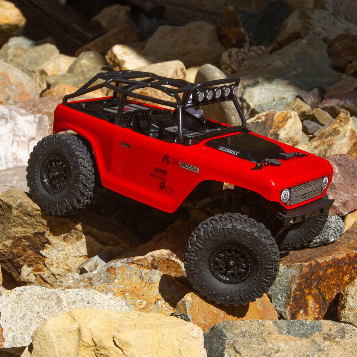 SCX24 Deadbolt 1/24th Scale Elec 4WD - RTR, Red
