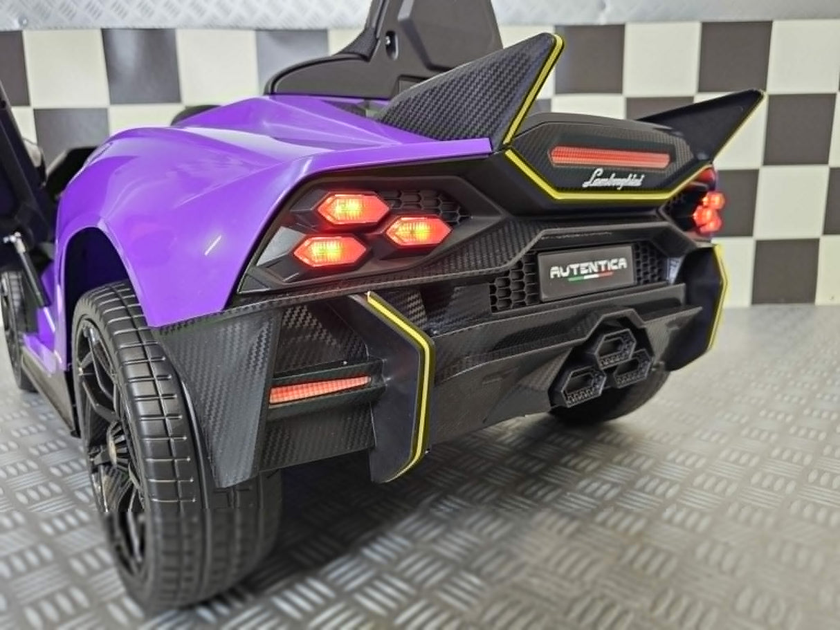 Børnebil Lamborghini Auténtica lilla 12 volt