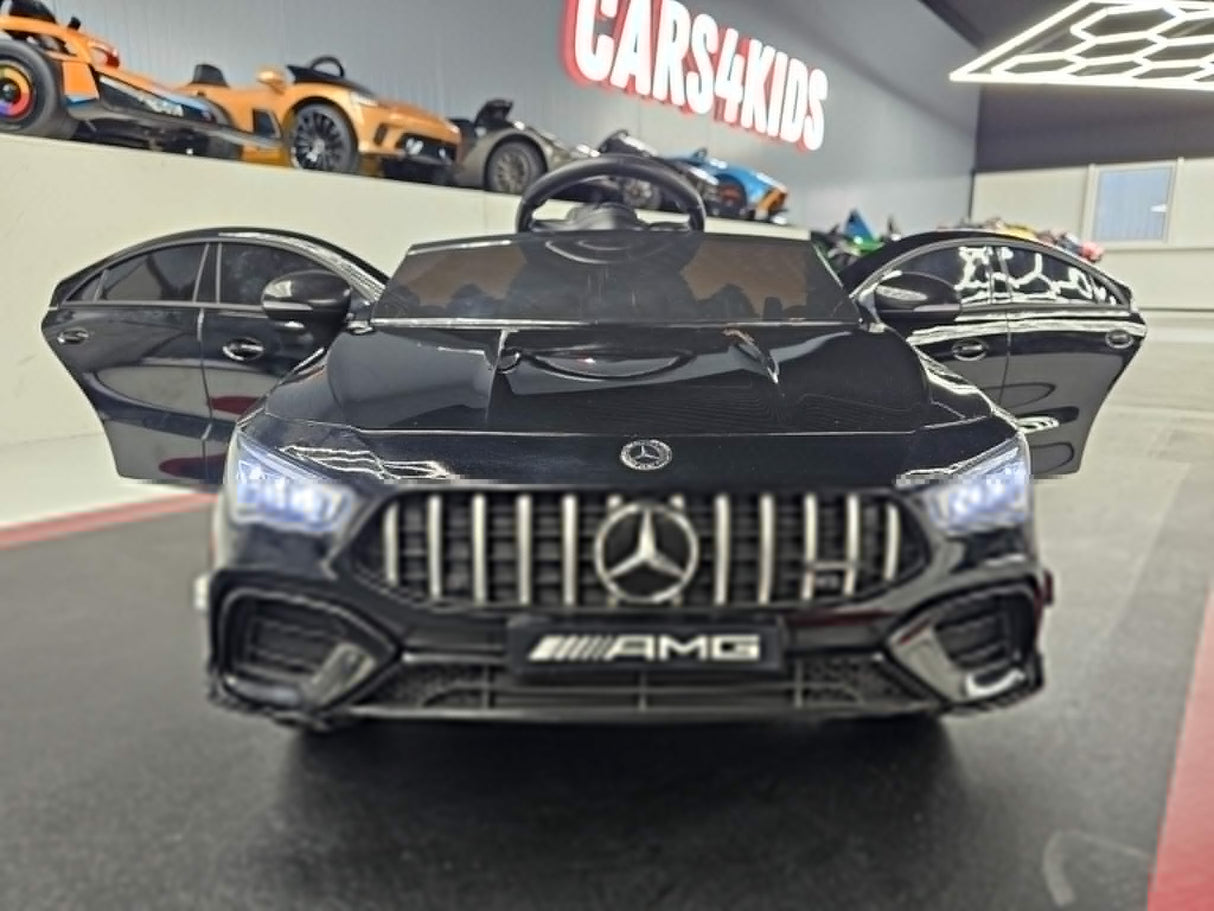Elektrisk børnebil Mercedes CLA 45 metallic sort