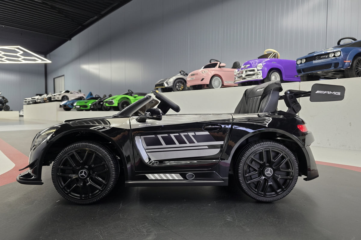 Mercedes-Benz GT3 AMG 12V elbil för barn – 1 person, orange