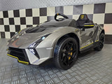 Lamborghini Auténtica 12V elbil för barn – 1 person, metallic grå