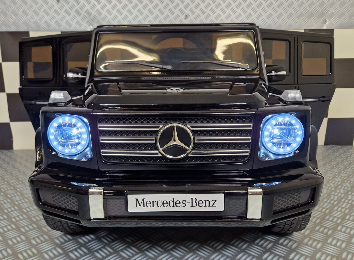 Elektrisk børnebil Mercedes G500 metallic sort