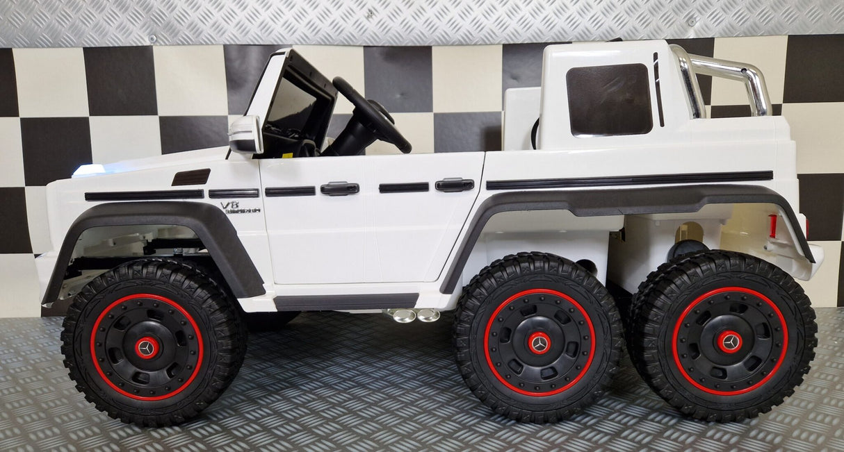 Børnebil Mercedes G63 6×6 AMG 1 person hvid