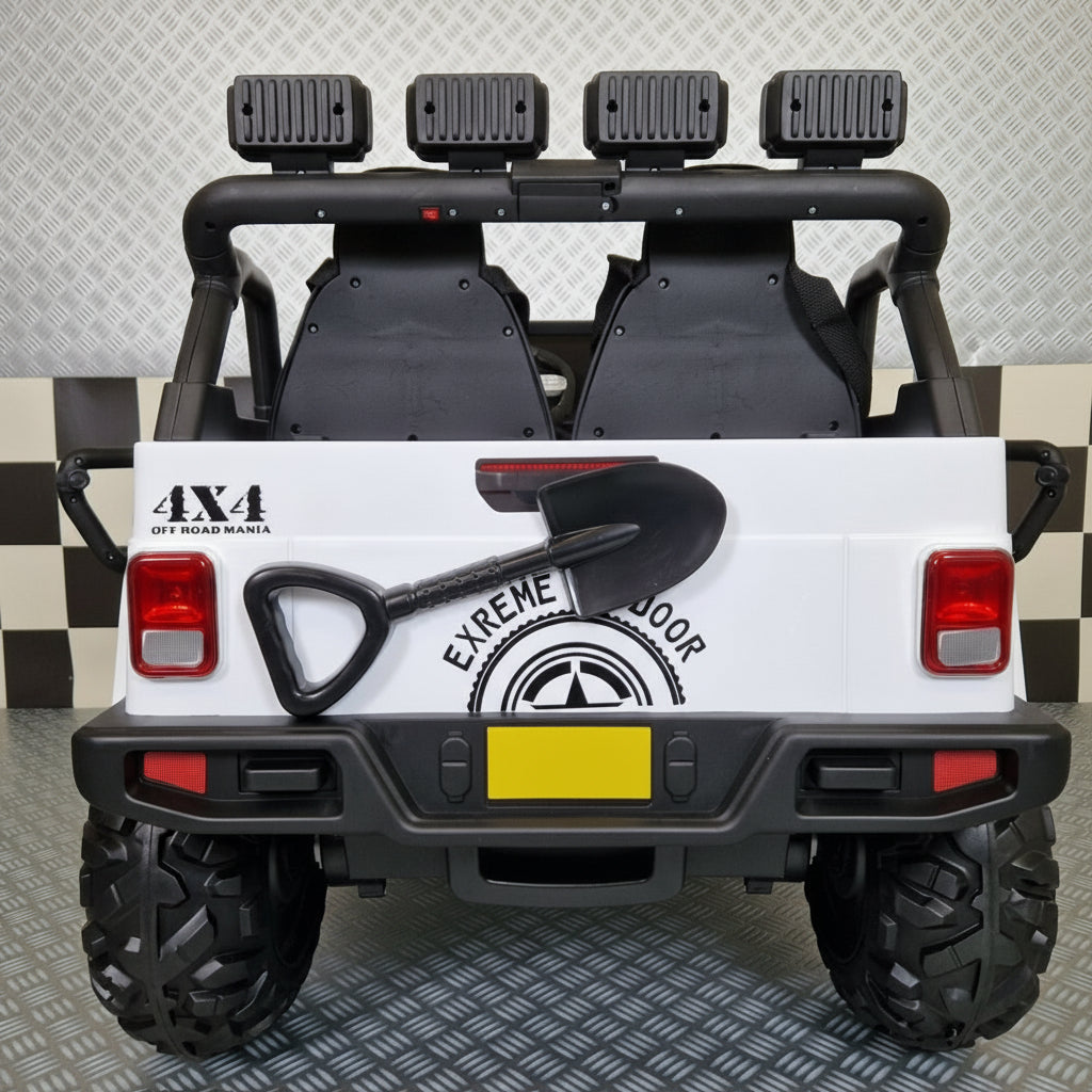 Gravity børnejeep 12V – 2 personer, hvid
