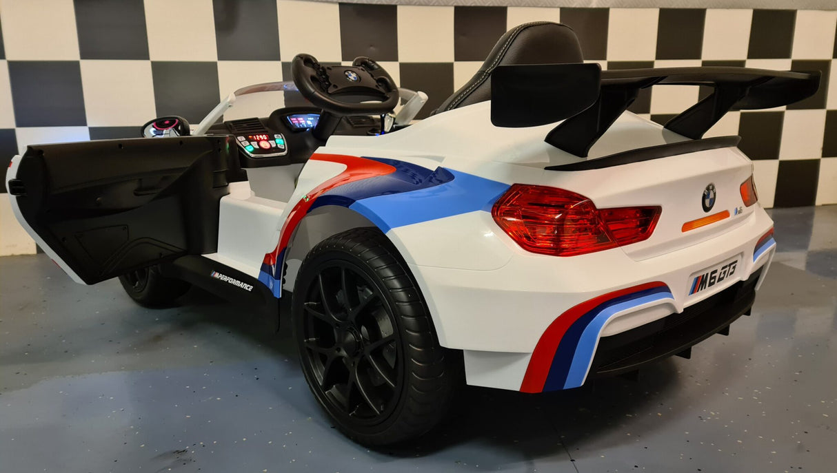 Elektrisk koerebil BMW M6 GT3 med 2.4G RC hvid