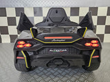 Lamborghini Auténtica 12V elbil för barn – 1 person, metallic grå