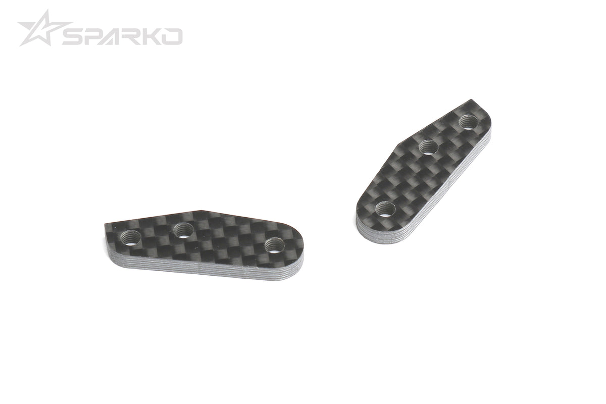 Sparko F8T Carbon Fiber Steering Knuckle Plate  3.0mm (2)