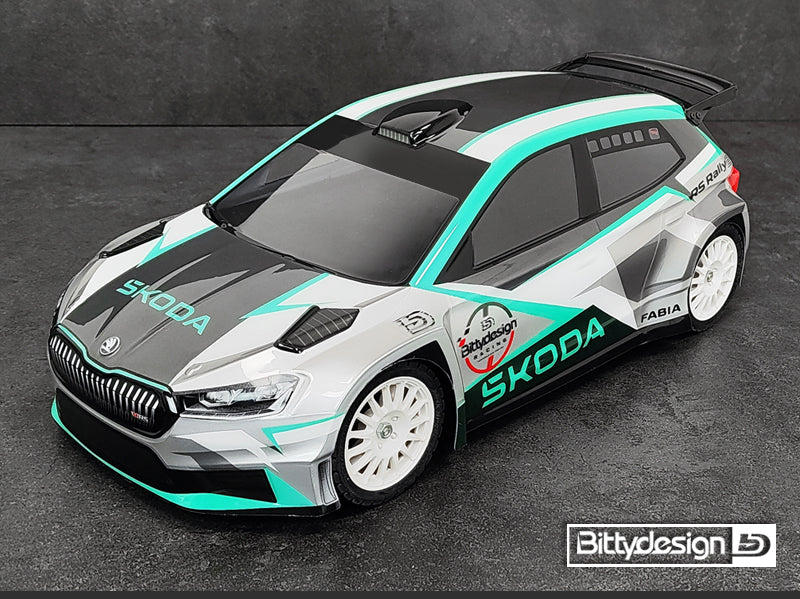 SKODA Fabia RS Rally2 Clear Body 1/10 Rally 190mm Hard 1,2mm