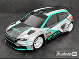 SKODA Fabia RS Rally2 Clear Body 1/10 Rally 190mm Hard 1,2mm