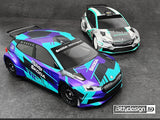SKODA Fabia RS Rally2 Clear Body 1/10 Rally 190mm Hard 1,2mm