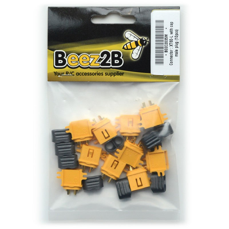 Connector : XT60-L with cap Male plug (10pcs)