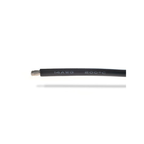 14AWG (2,12mm²) silicone wire, black - 1m