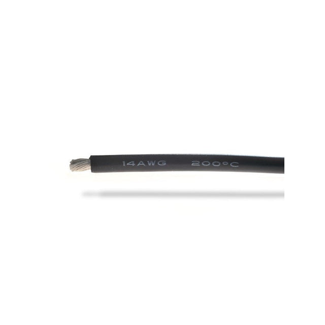 14AWG (2,12mm²) silicone wire, black - 1m