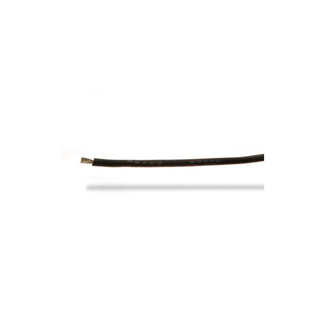 22AWG (0,32mm²) silicone wire, black - 1m
