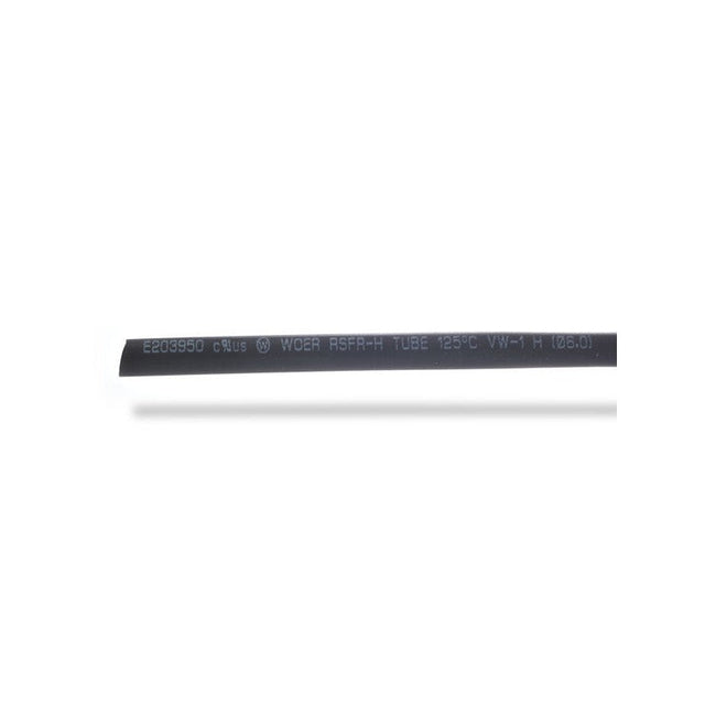 6mm thick shrink tube black - 1m