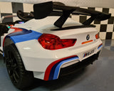 Elektrisk koerebil BMW M6 GT3 med 2.4G RC hvid