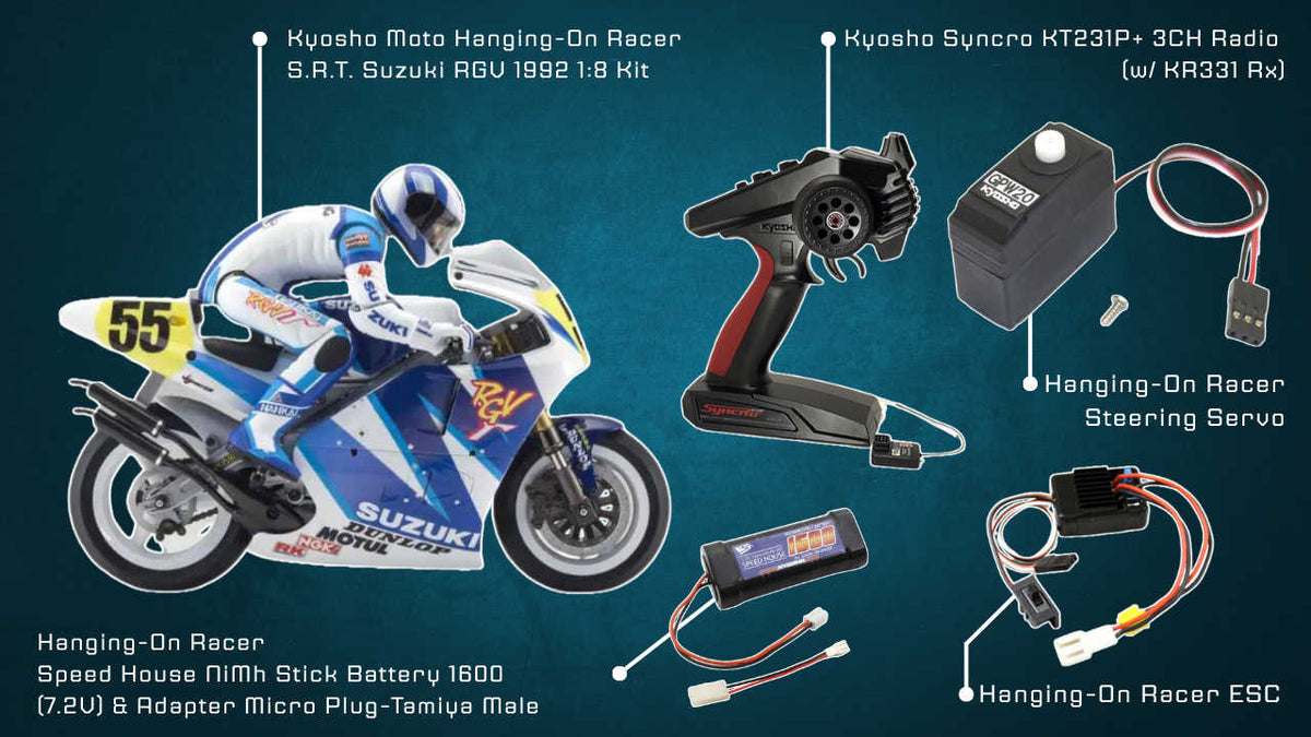 Kyosho HOR Suzuki RGV 92 1:8 Kit COMBO SET w/KT231P-GPW17/18/21-71351
