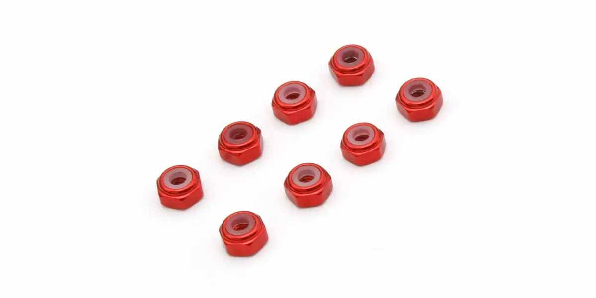 Kyosho Mini-Z M2 Nyloc Alu Wheel Nut (8) Red