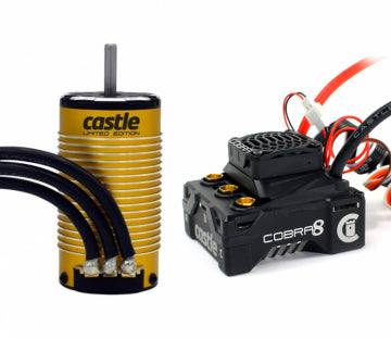 Combo Cobra 8 2-6S ESC &amp; 1515-2200kV Sensored Motor Limited Edition Gold