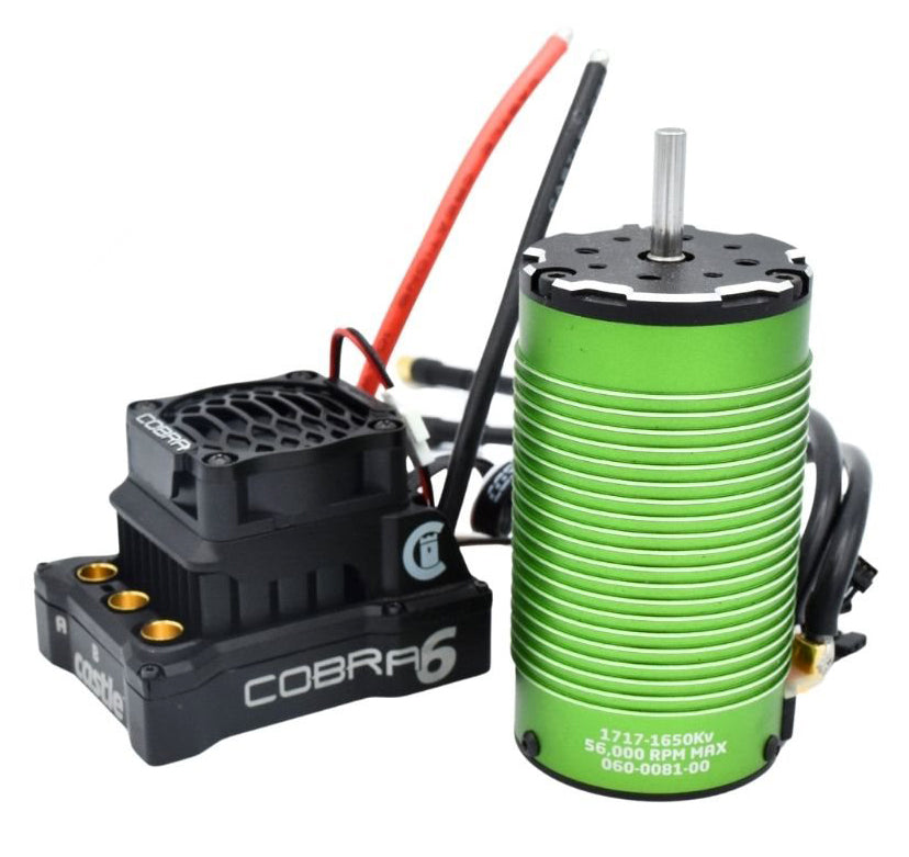 Cobra 6 8S 33,6V ESC, 1717-1650KV Motor Combo 1/6-1/8
