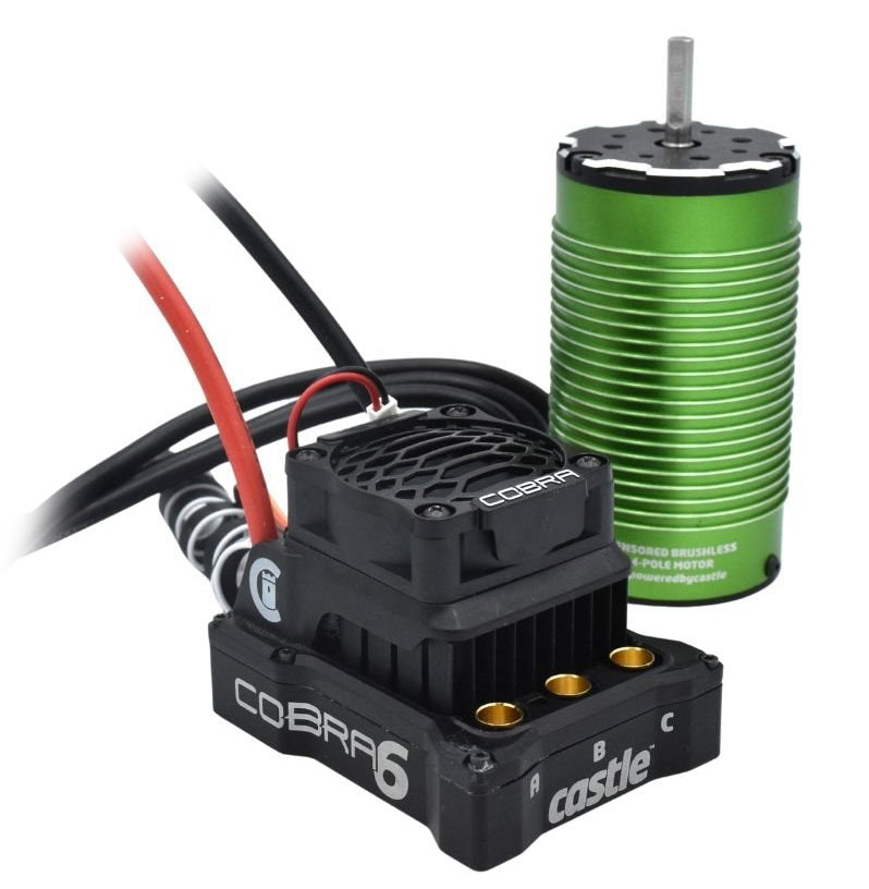 Cobra 6 8S 33,6V ESC, 1717-1260KV Motor Combo 1/6-1/8