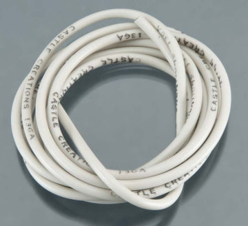 WIRE, 60", 13 AWG, WHITE