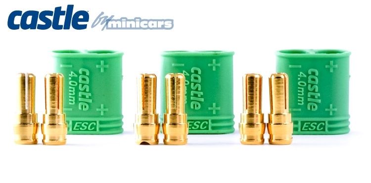 Polarized Bullet Conn.  Male 4mm 3set