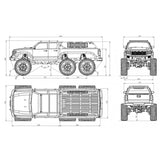 Crawling kit - AT6 EMO 6x6 1/10 RTR Kit (blue)