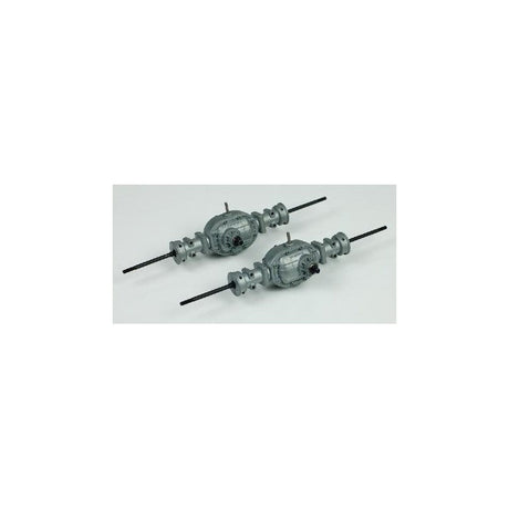 Eight wheel metal rear axle without suspension