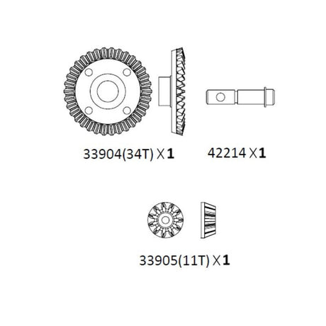 AT4 Axle drive gear set