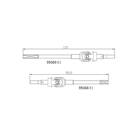 EMO straight axle CVD shaft